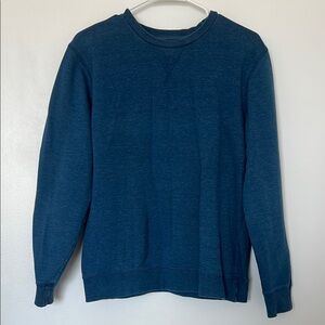 21men Blue Crewneck Sweater with Ribbed Cuffs
